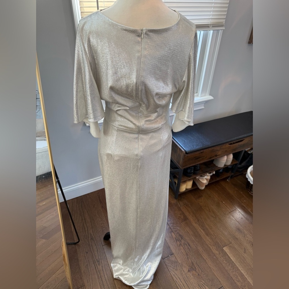Eliza J Silver Gown Size 10 - Picture 7 of 9